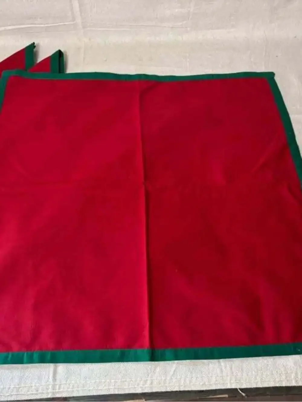 Vintage cotton red & green holiday napkins set of 6